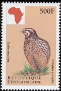 timbre caille republique centrafricaine