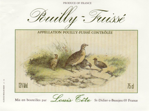 Etiquette Pouilly-Fuissé
